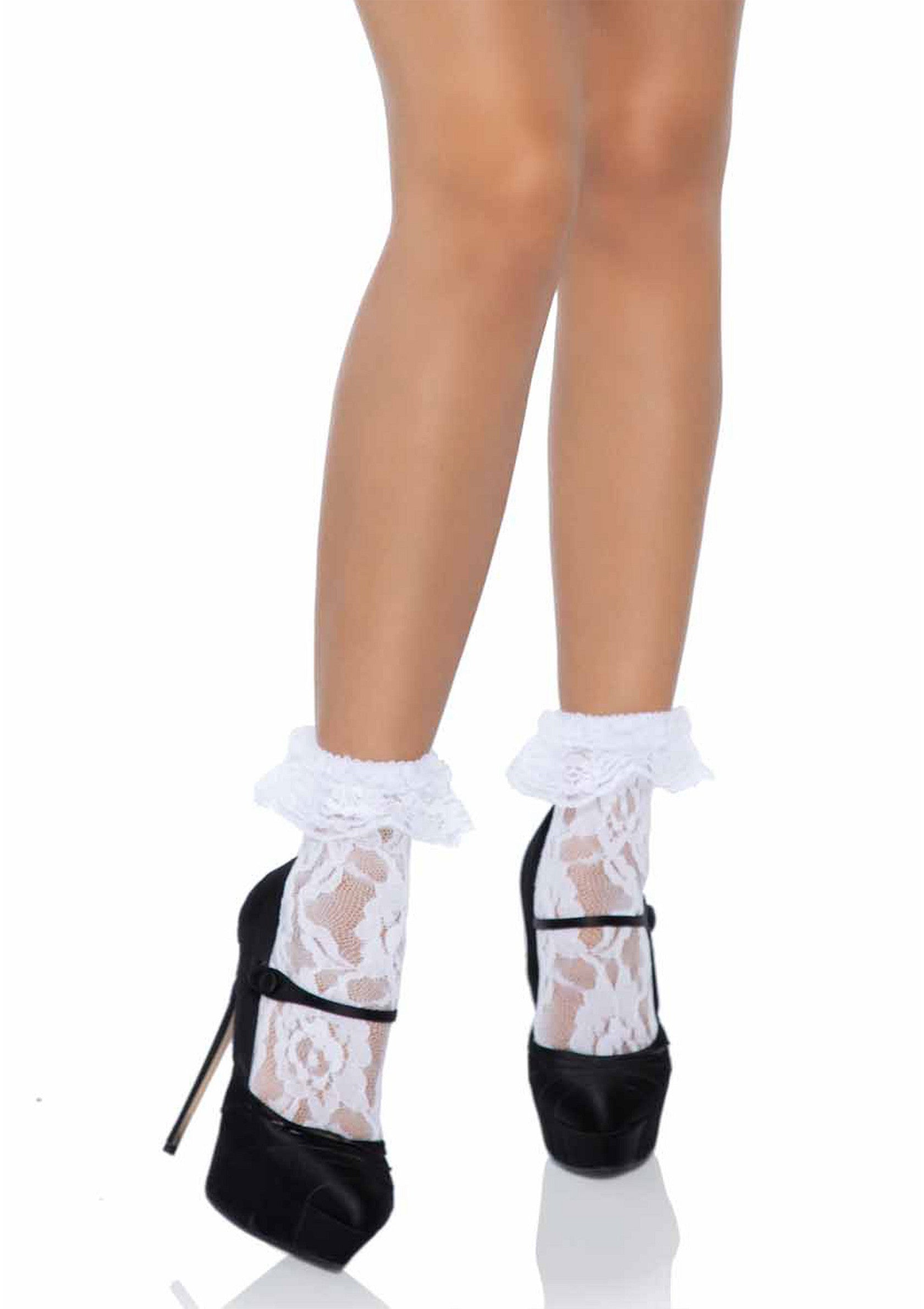 Lingerie Leg Avenue Lace Socks with Ruffle