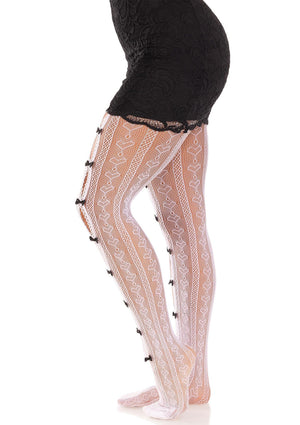 Lingerie Leg Avenue Sweetheart Striped Net Pantyhose