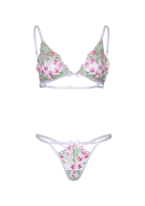 Lingerie Leg Avenue Floral Sheer Bra and String