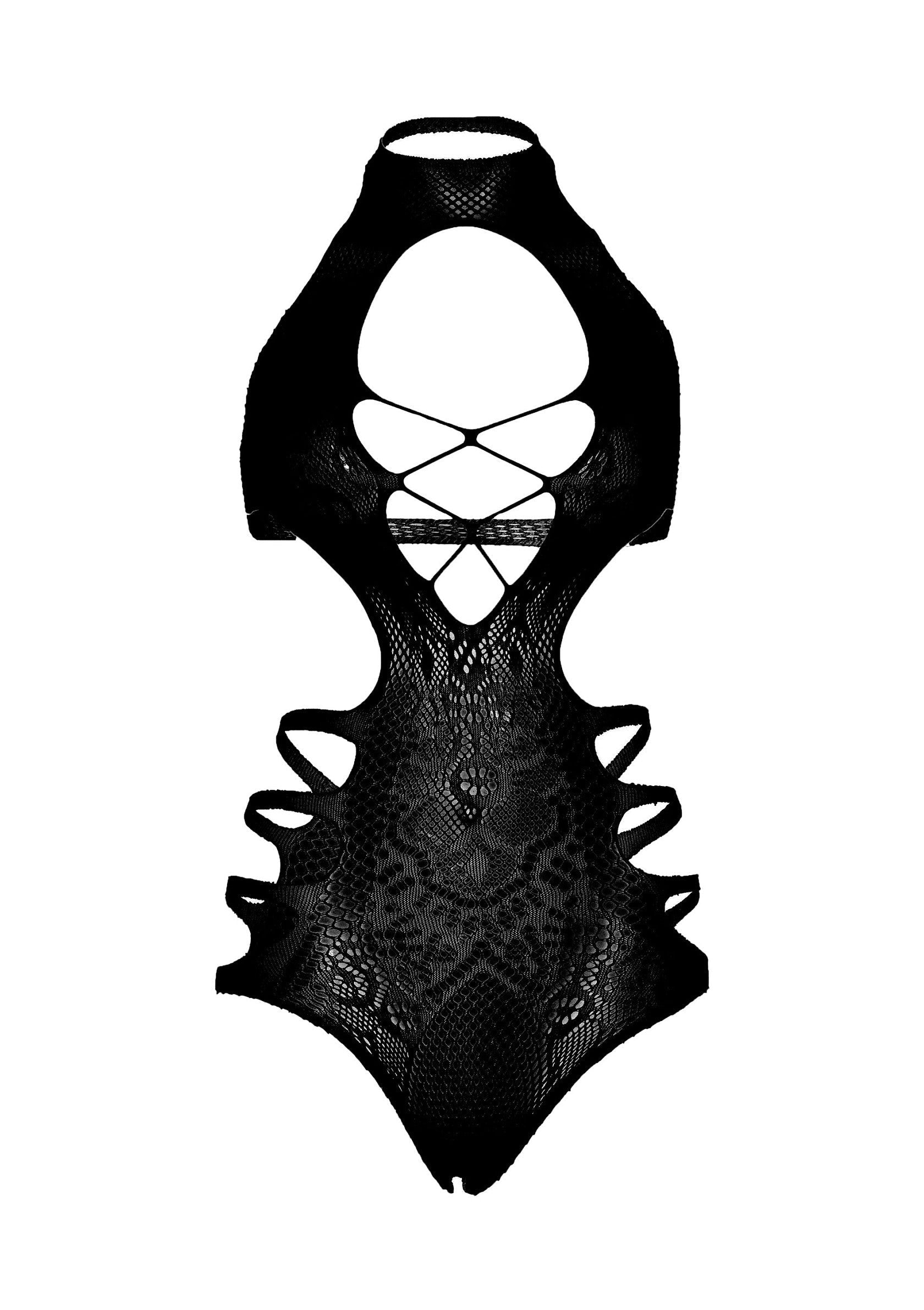 Lingerie Leg Avenue Seamless Lace Cut Out Strappy Bodysuit