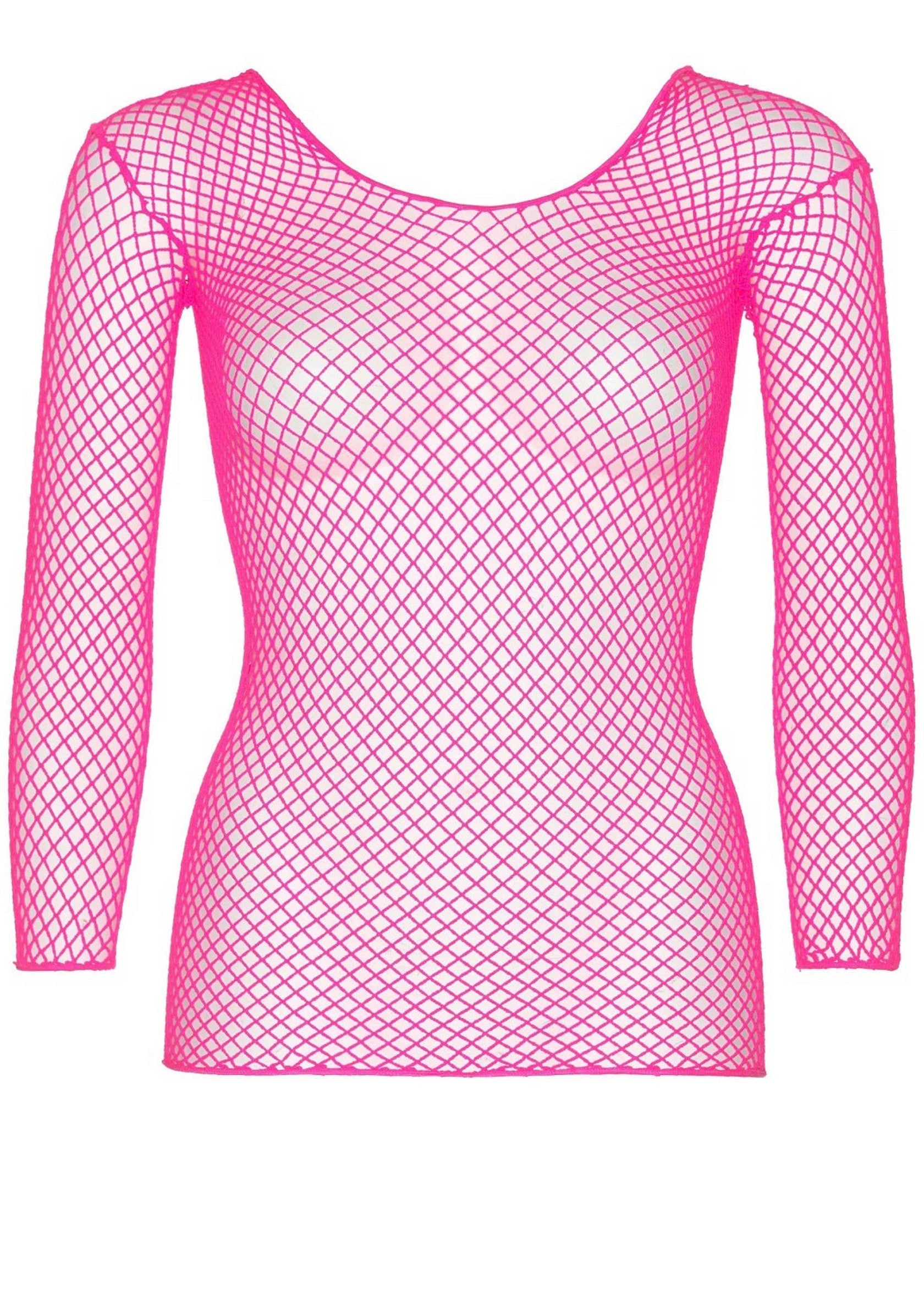 Lingerie Leg Avenue Elastane Long Sleeved Fishnet Shirt