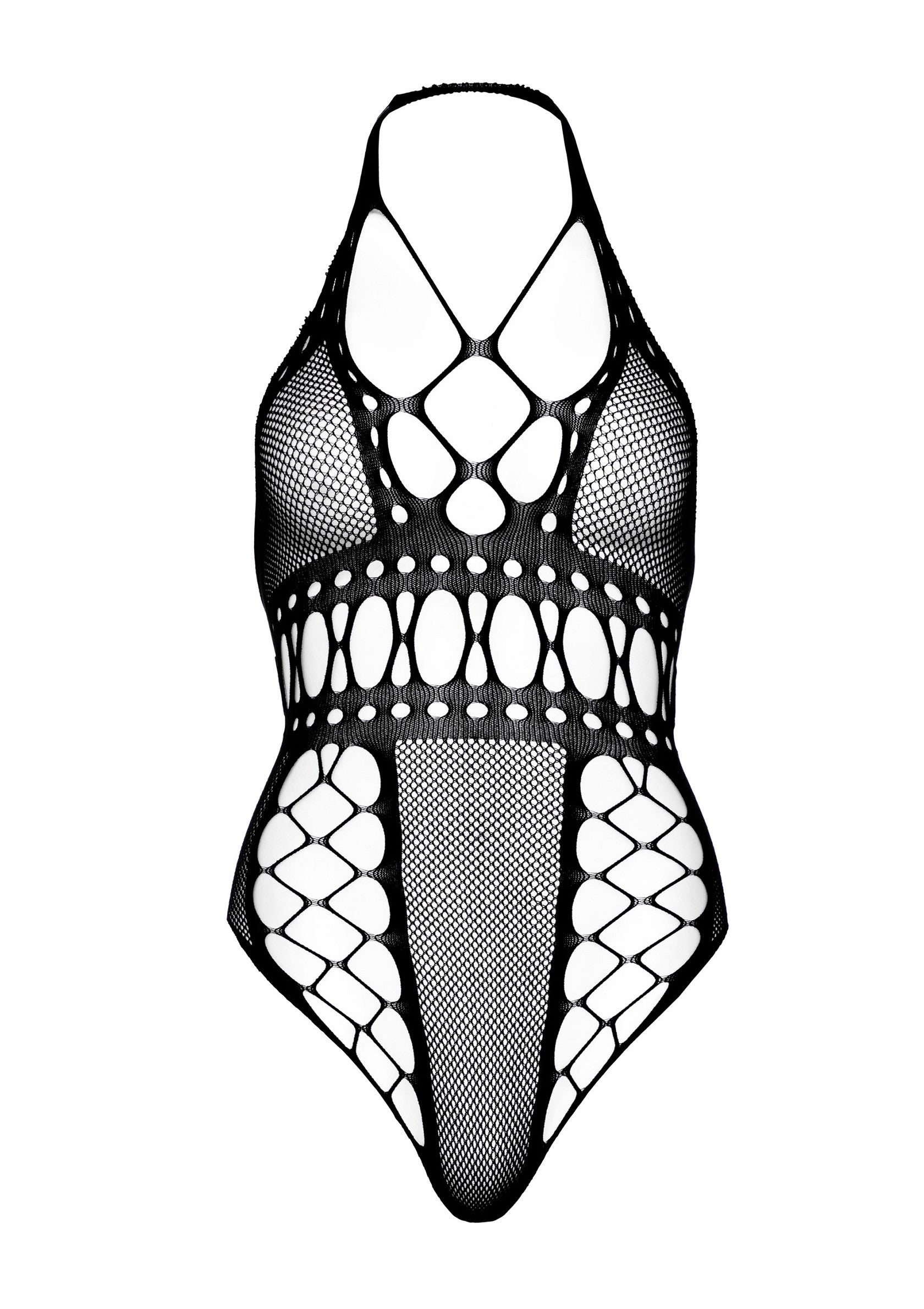 Lingerie Leg Avenue Multi Net Backless Thong Teddy