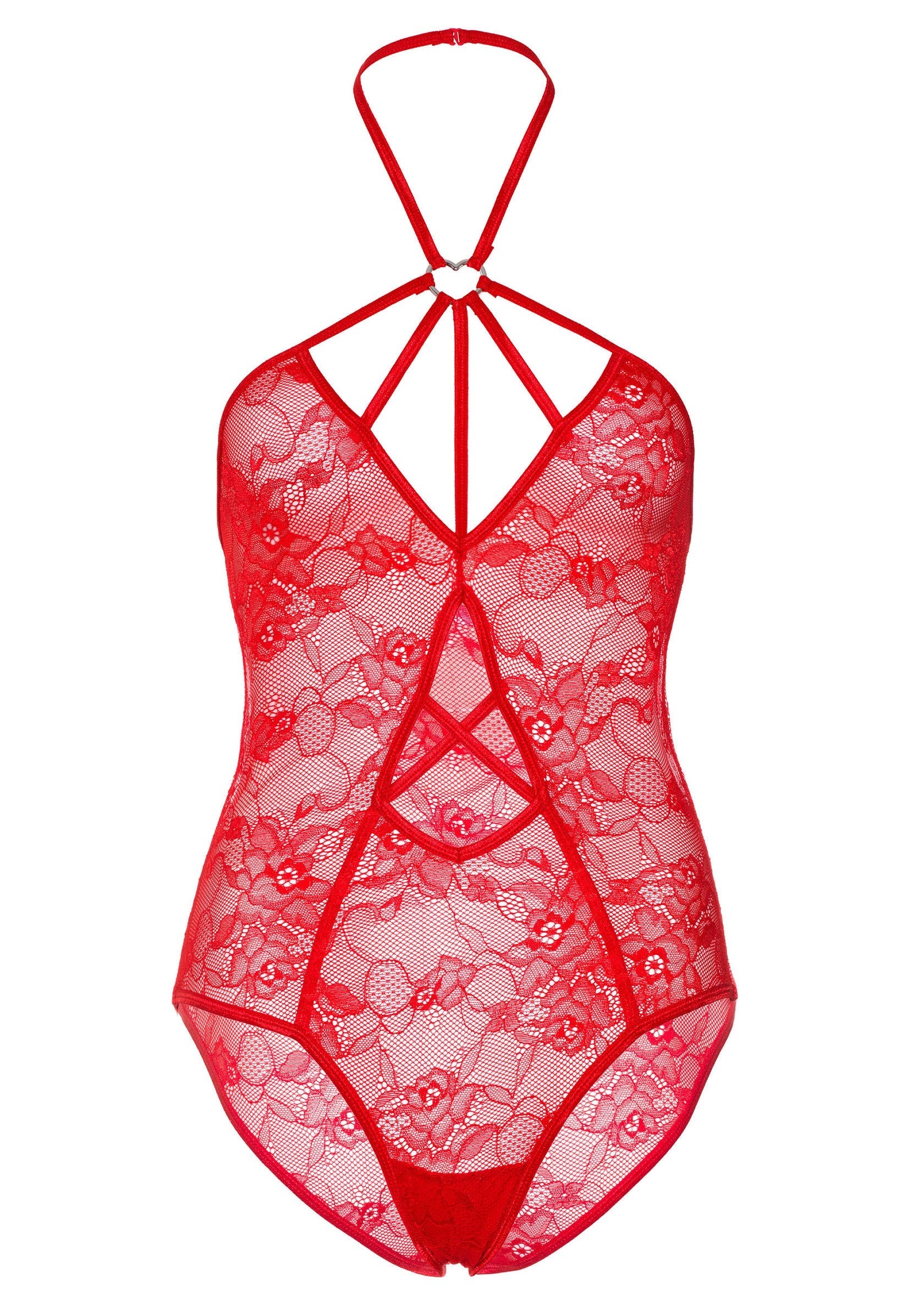 Lingerie Leg Avenue Teddy With Heart and Keyhole Accent