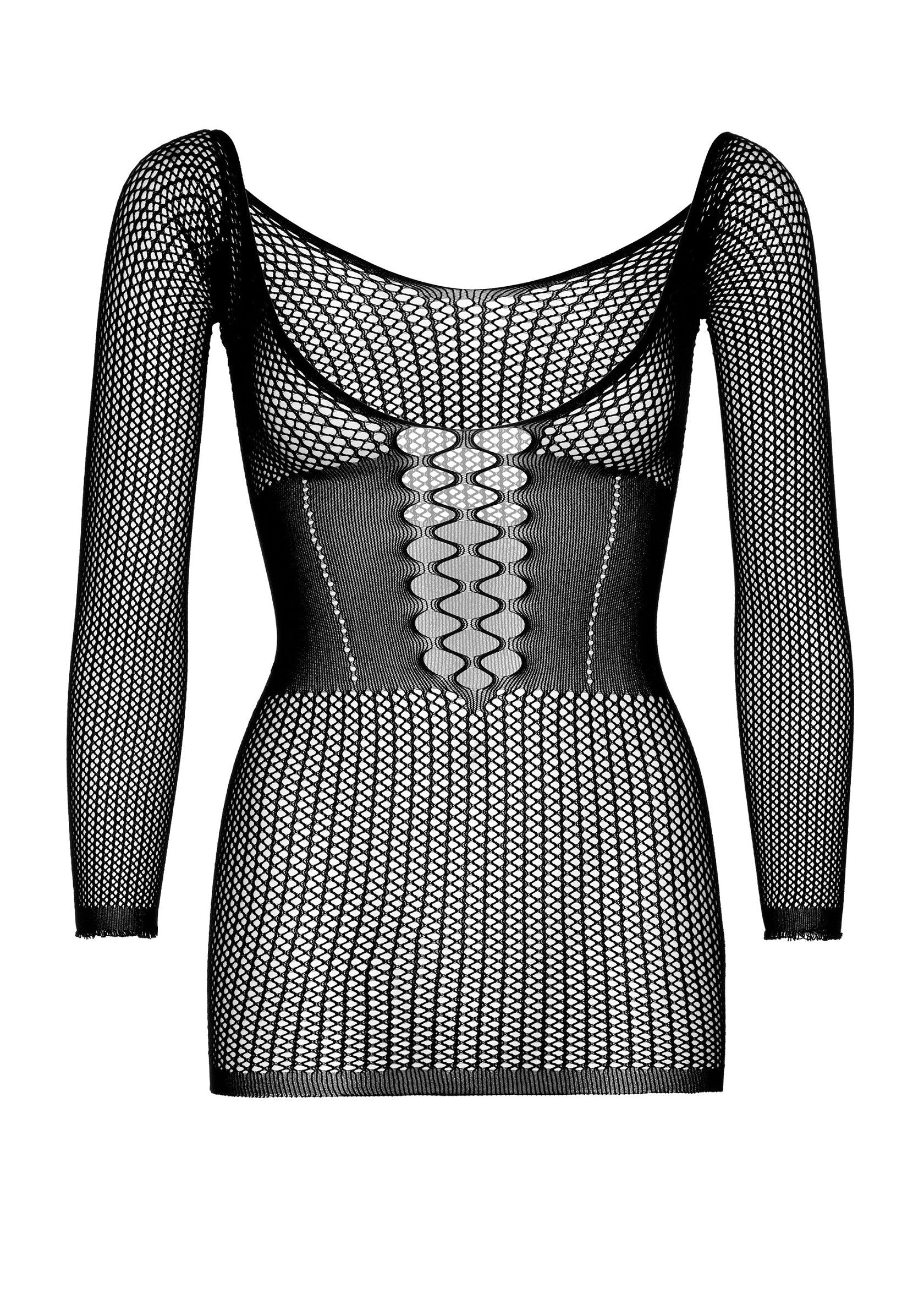 Lingerie Leg Avenue Net Long Sleeve Mini Dress