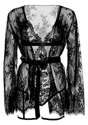 Lingerie Leg Avenue Garter Teddy with String Back and Robe