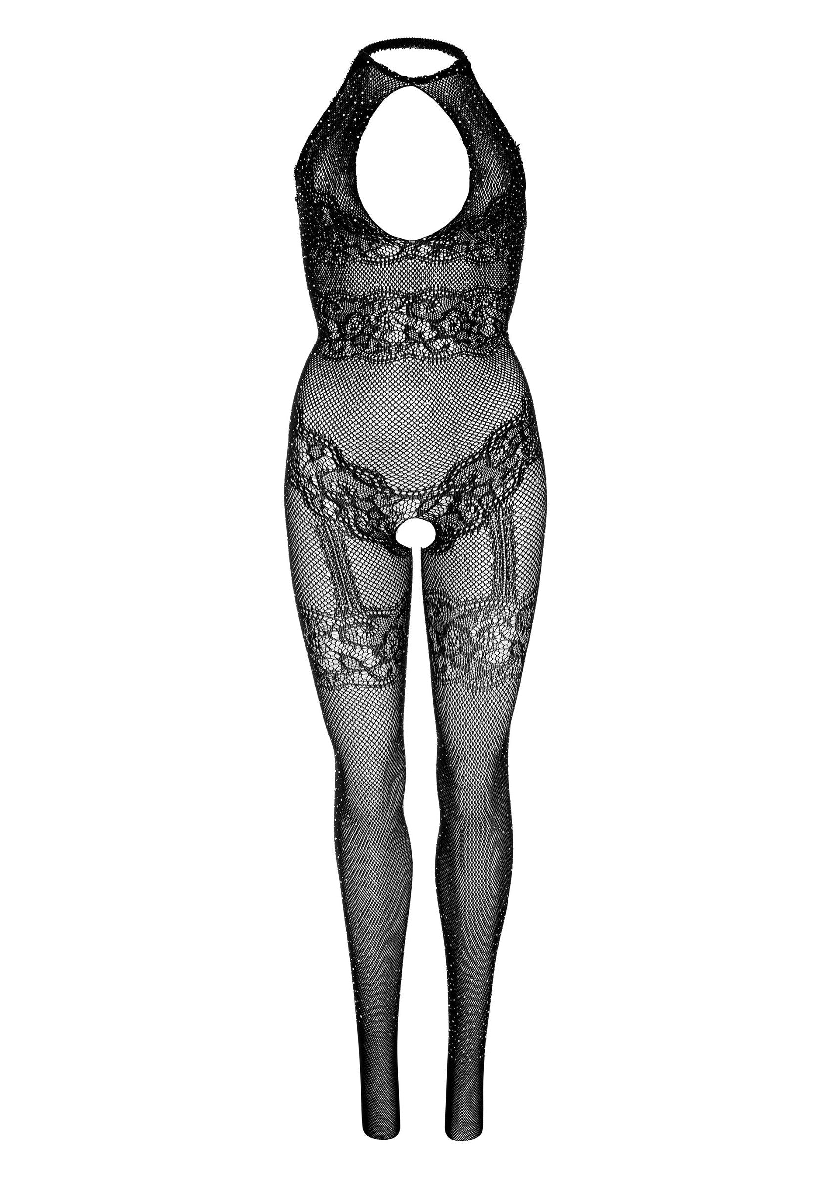 Lingerie Leg Avenue Seamless Rhinestone Fishnet Bodystocking