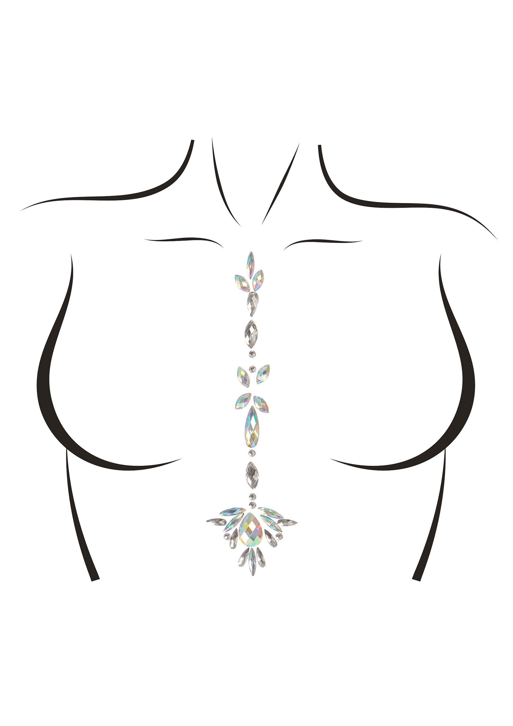 Lingerie Leg Avenue Jade Adhesive Body Jewels Sticker