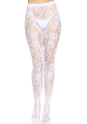 Lingerie Leg Avenue Seamless Floral Lace Pantyhose