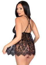 Lingerie Leg Avenue Floral Lace Babydoll and String