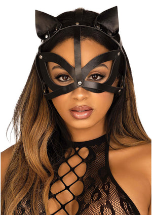 Lingerie Leg Avenue Vegan Leather Studded Cat Mask