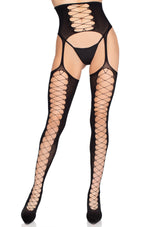 Lingerie Leg Avenue Stockings with Attached Garter Belt