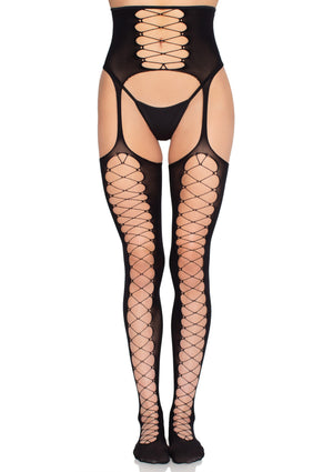 Lingerie Leg Avenue Stockings with Attached Garter Belt