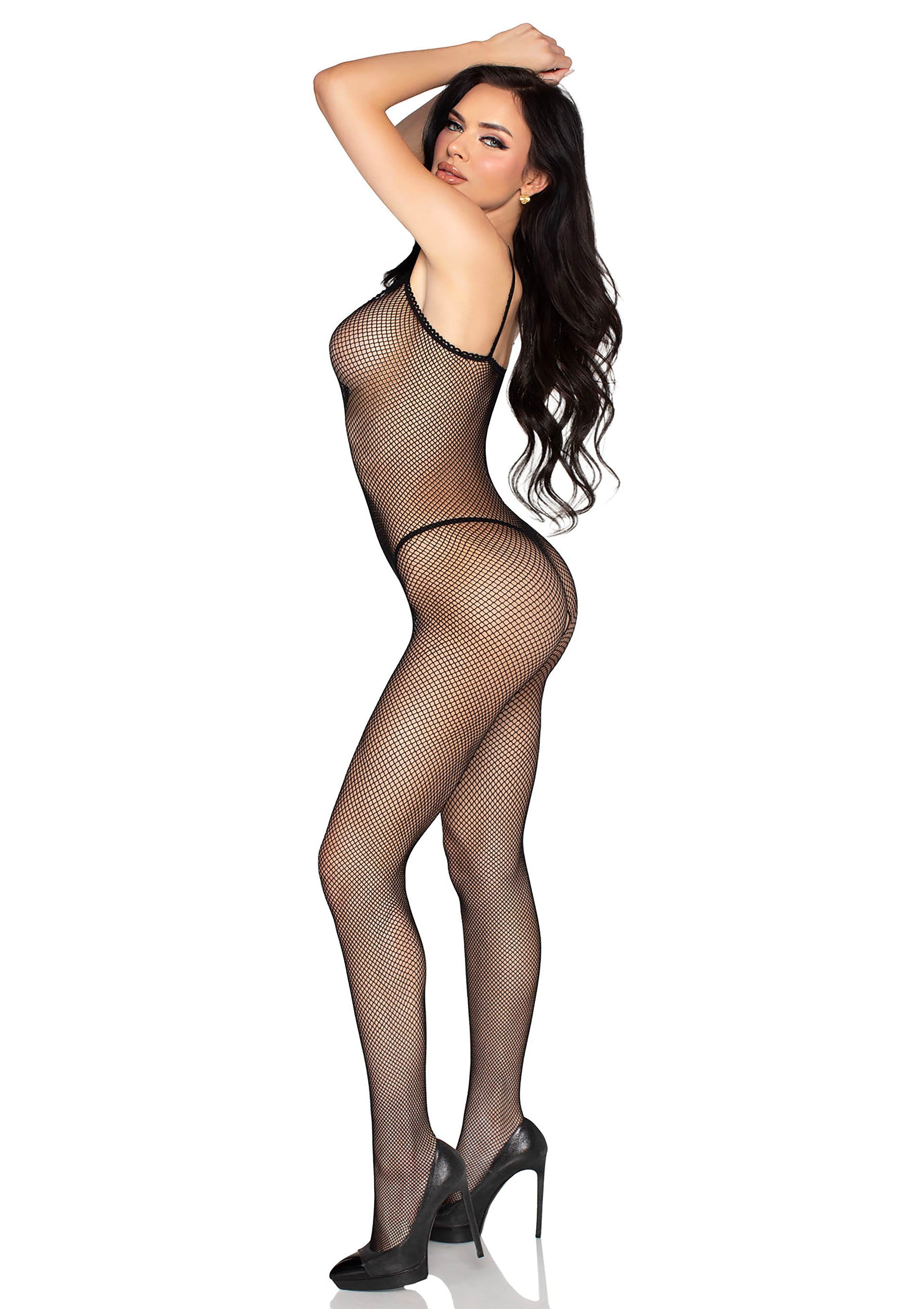Lingerie Leg Avenue Crotchless Fishnet Bodystocking