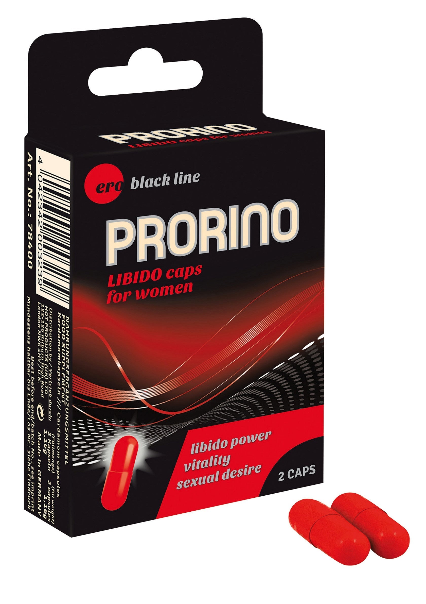 Stimulant intime HOT Prorino Libido Caps For Women 2 pcs