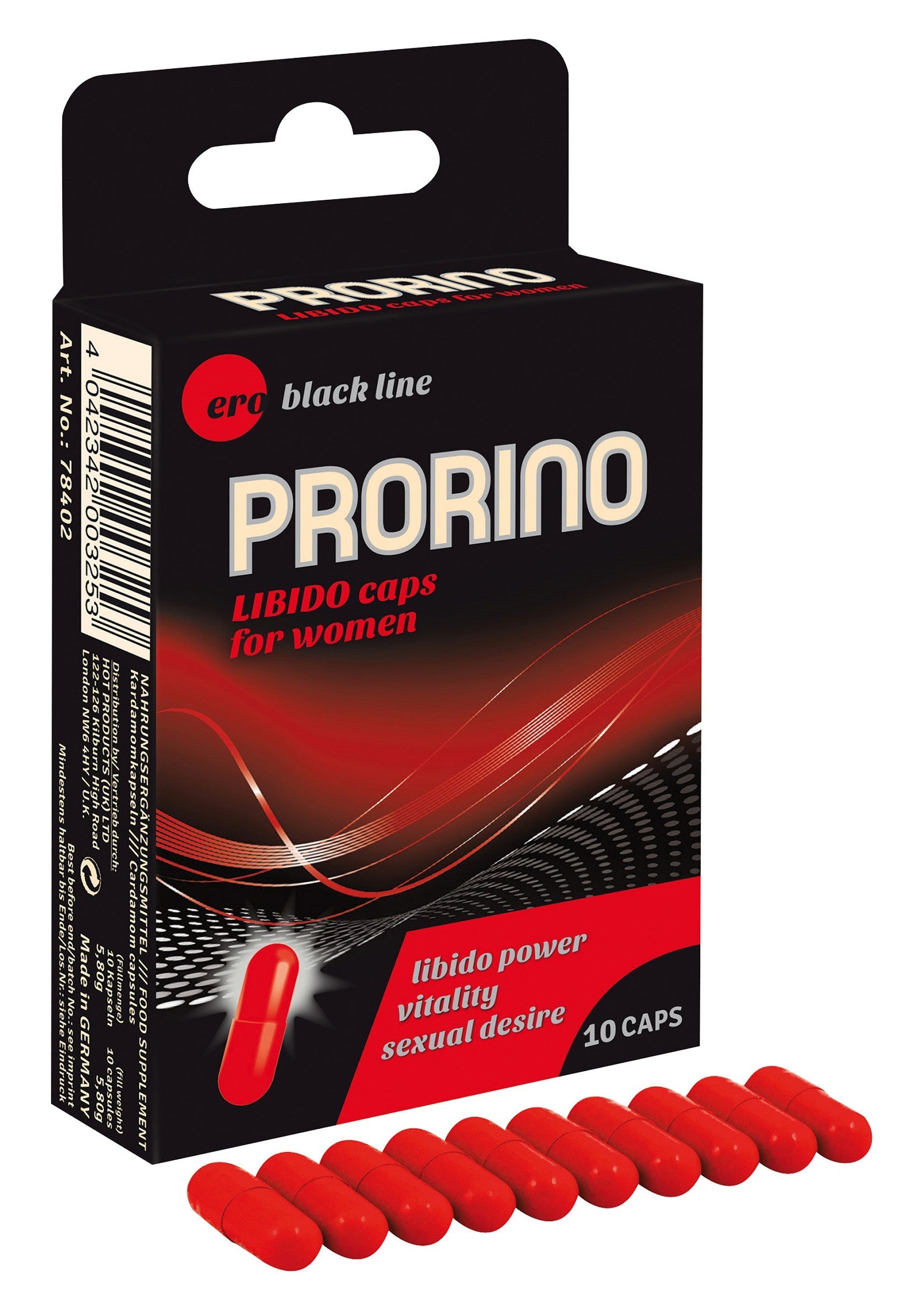 Stimulant intime HOT Prorino Libido Caps For Women 10 pcs