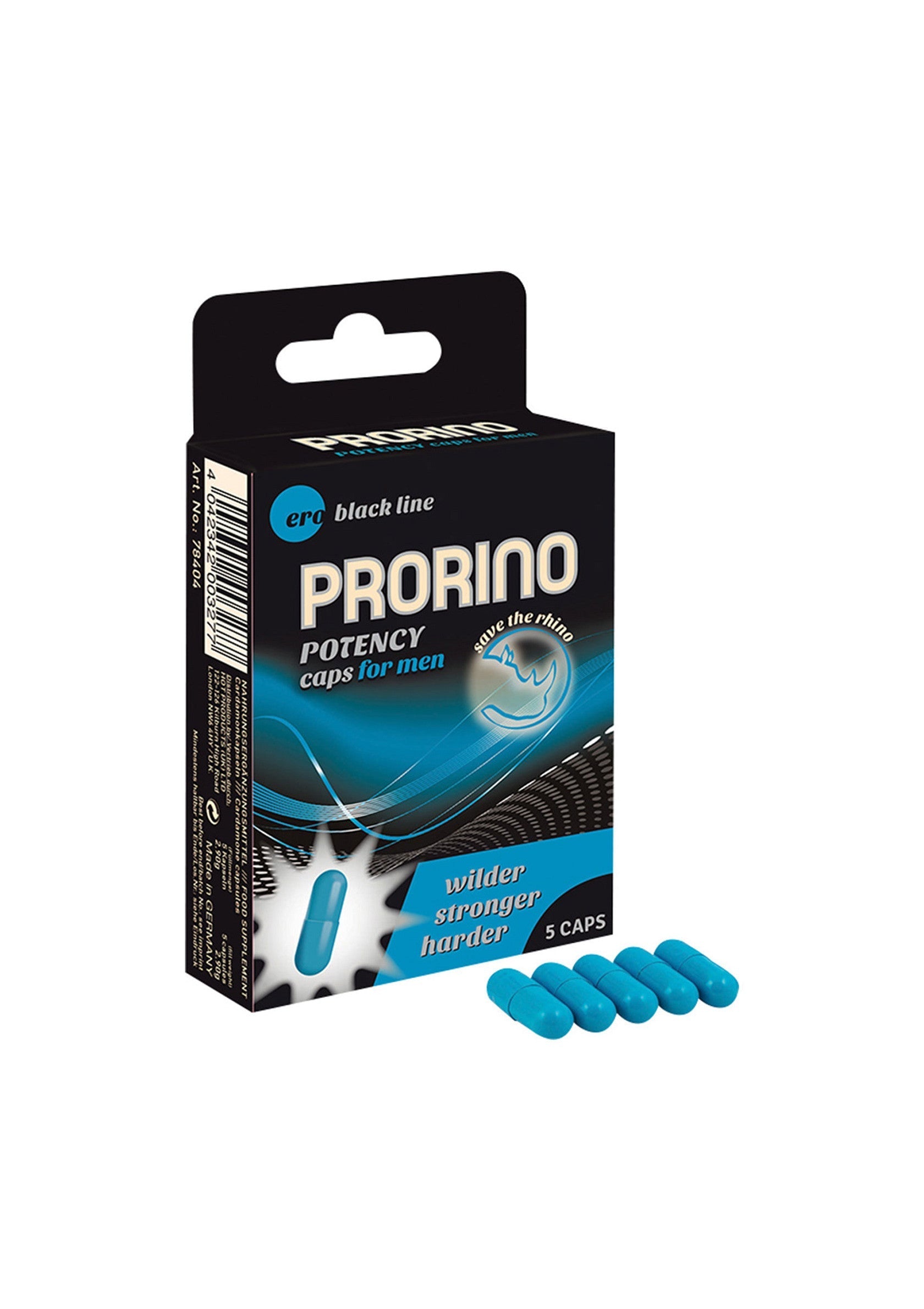 Stimulant intime HOT Prorino Potency Caps For Men 5 pcs