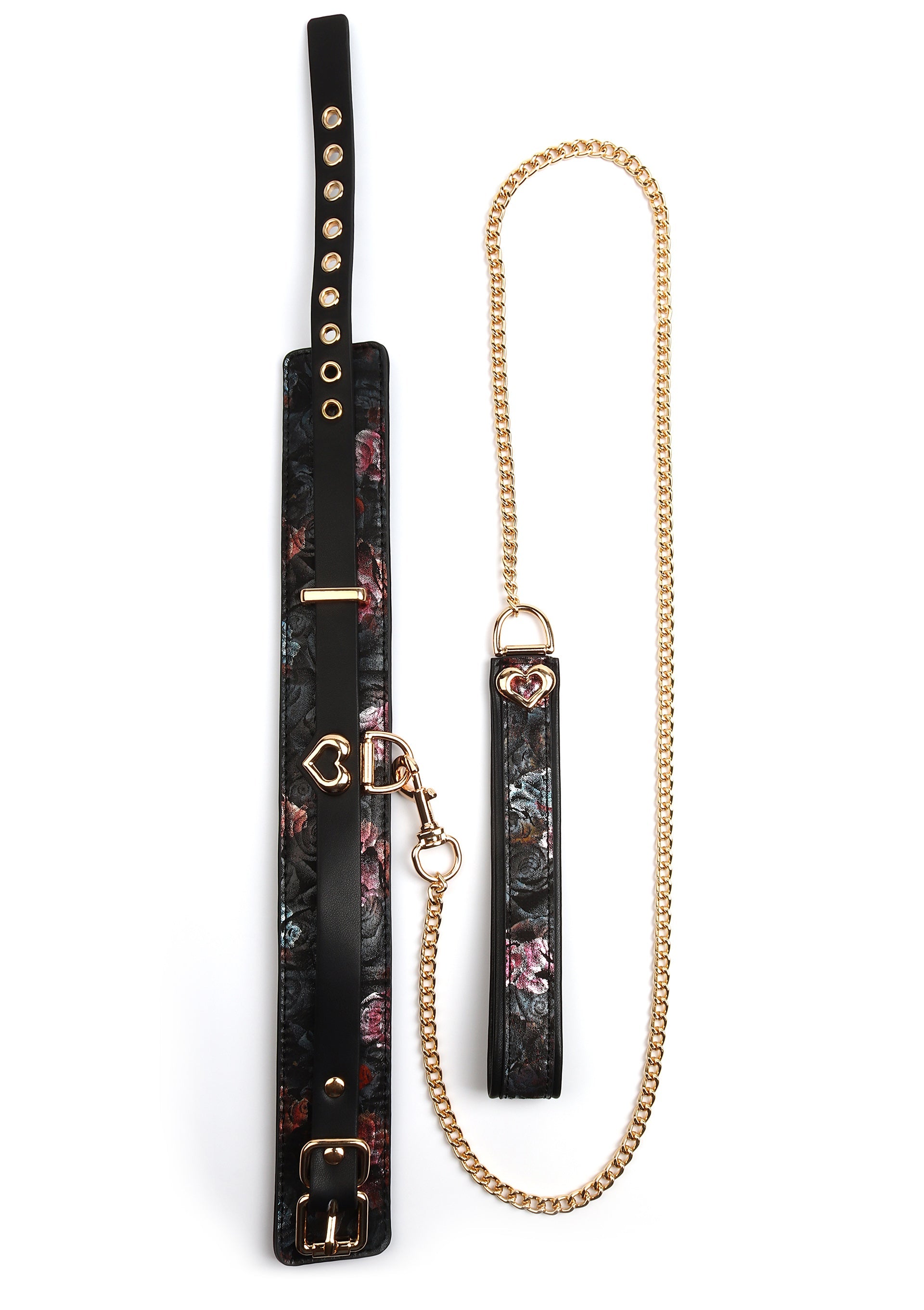 Accessoire BDSM Geisha Floral Jacquard Collar & Leash