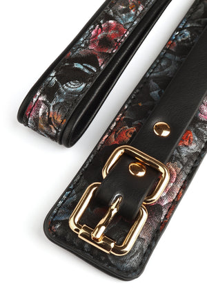 Accessoire BDSM Geisha Floral Jacquard Collar & Leash