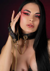 Accessoire BDSM Geisha Floral Jacquard Collar & Leash