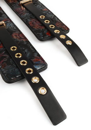 Accessoire BDSM Geisha Floral Jacquard Ankle Cuffs