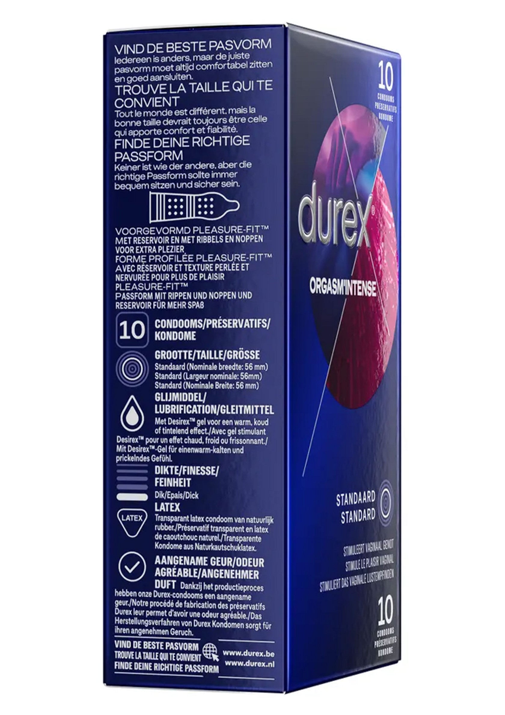 Préservatif Durex Orgasm Intense 6 x 10