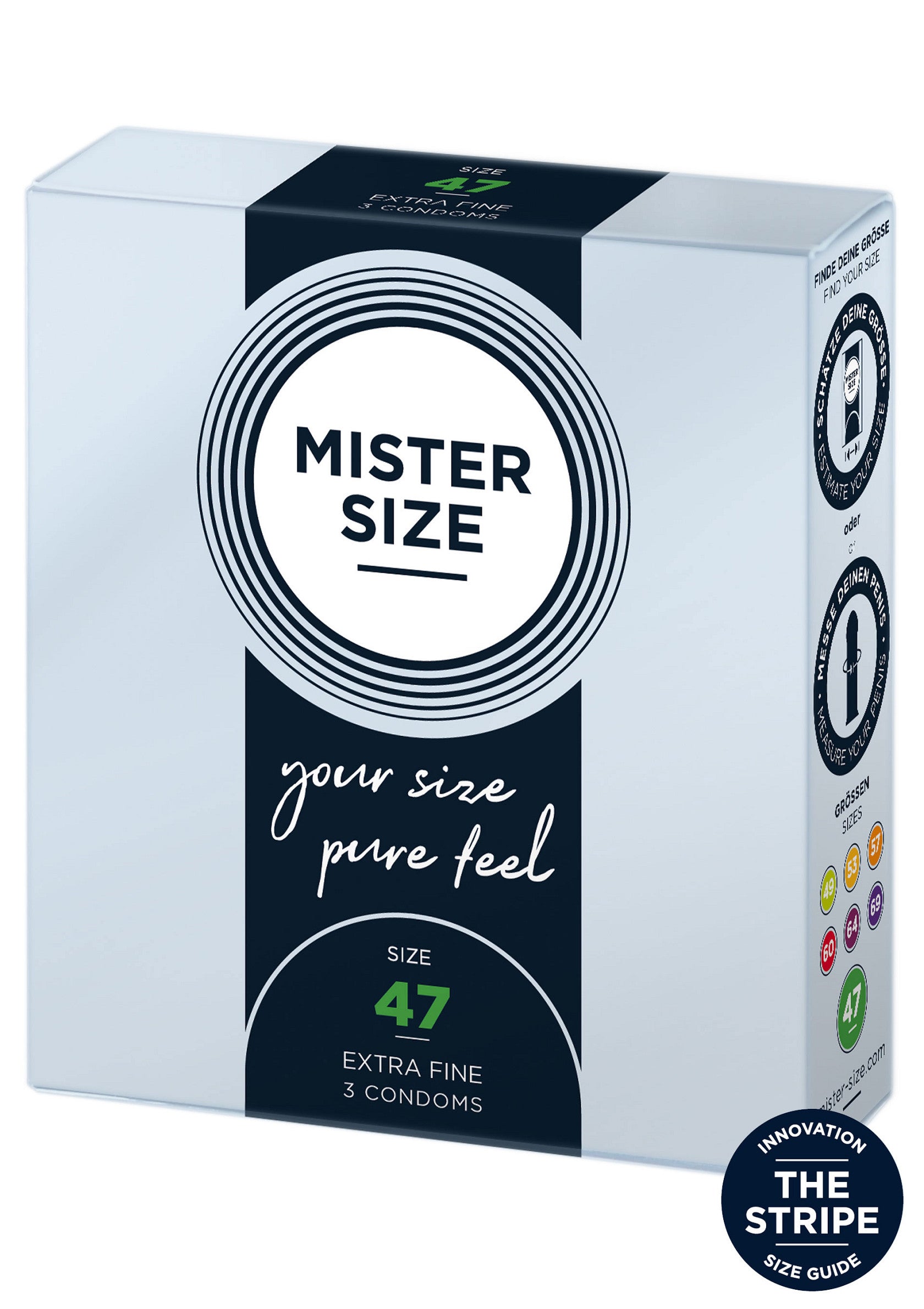 Préservatif MISTER SIZE 47mm Condoms 3 pcs
