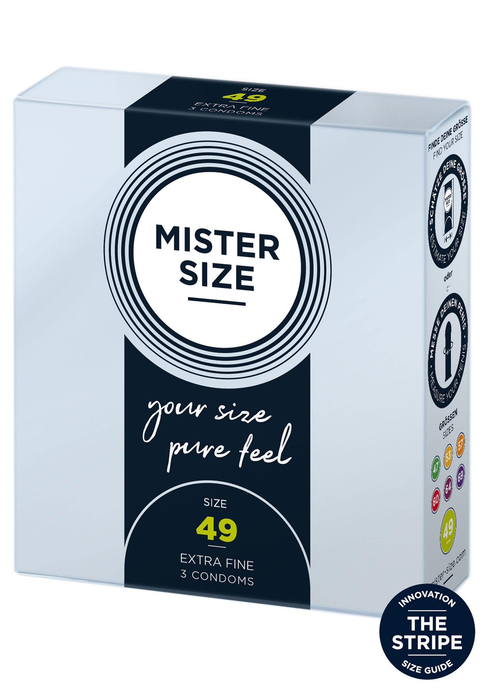 Préservatif MISTER SIZE 49mm Condoms 3pcs