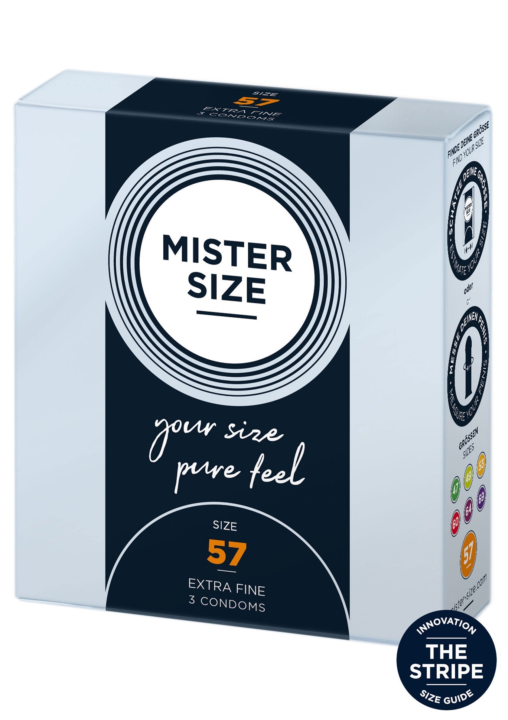 Préservatif MISTER SIZE 57mm Condoms 3pcs