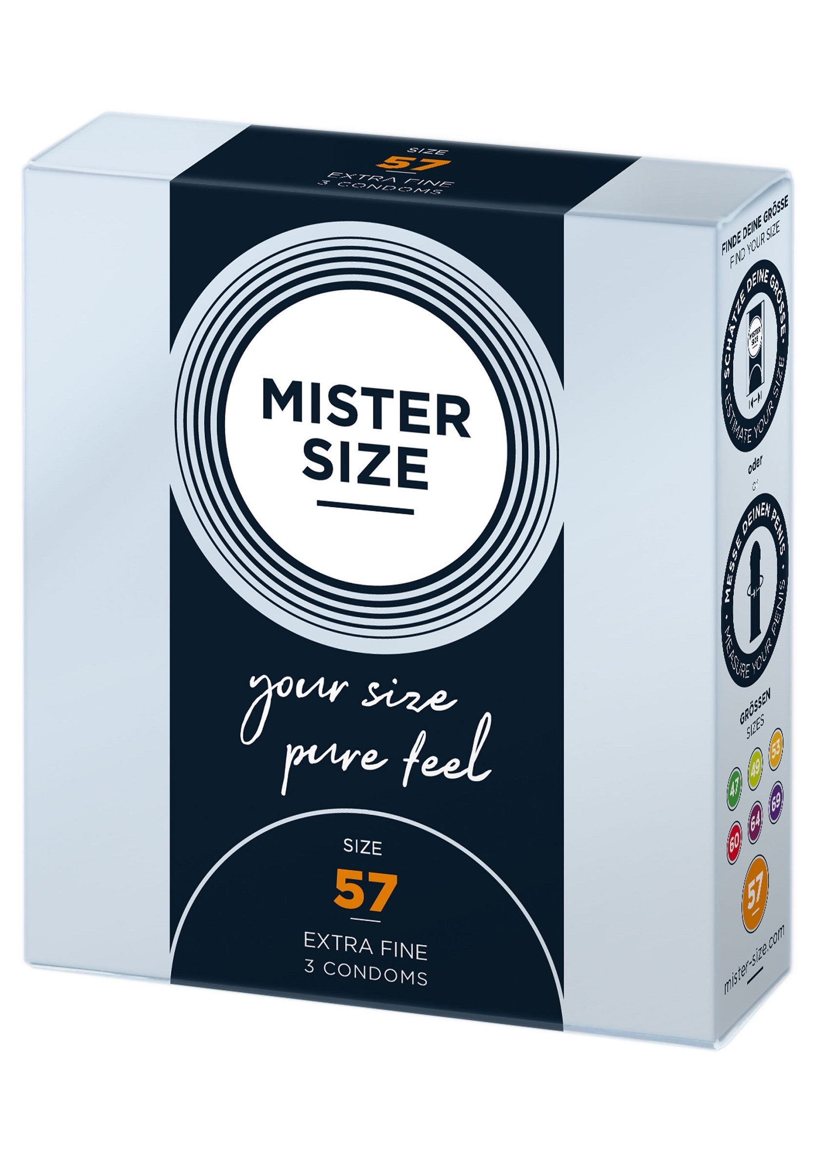 Préservatif MISTER SIZE 57mm Condoms 3pcs