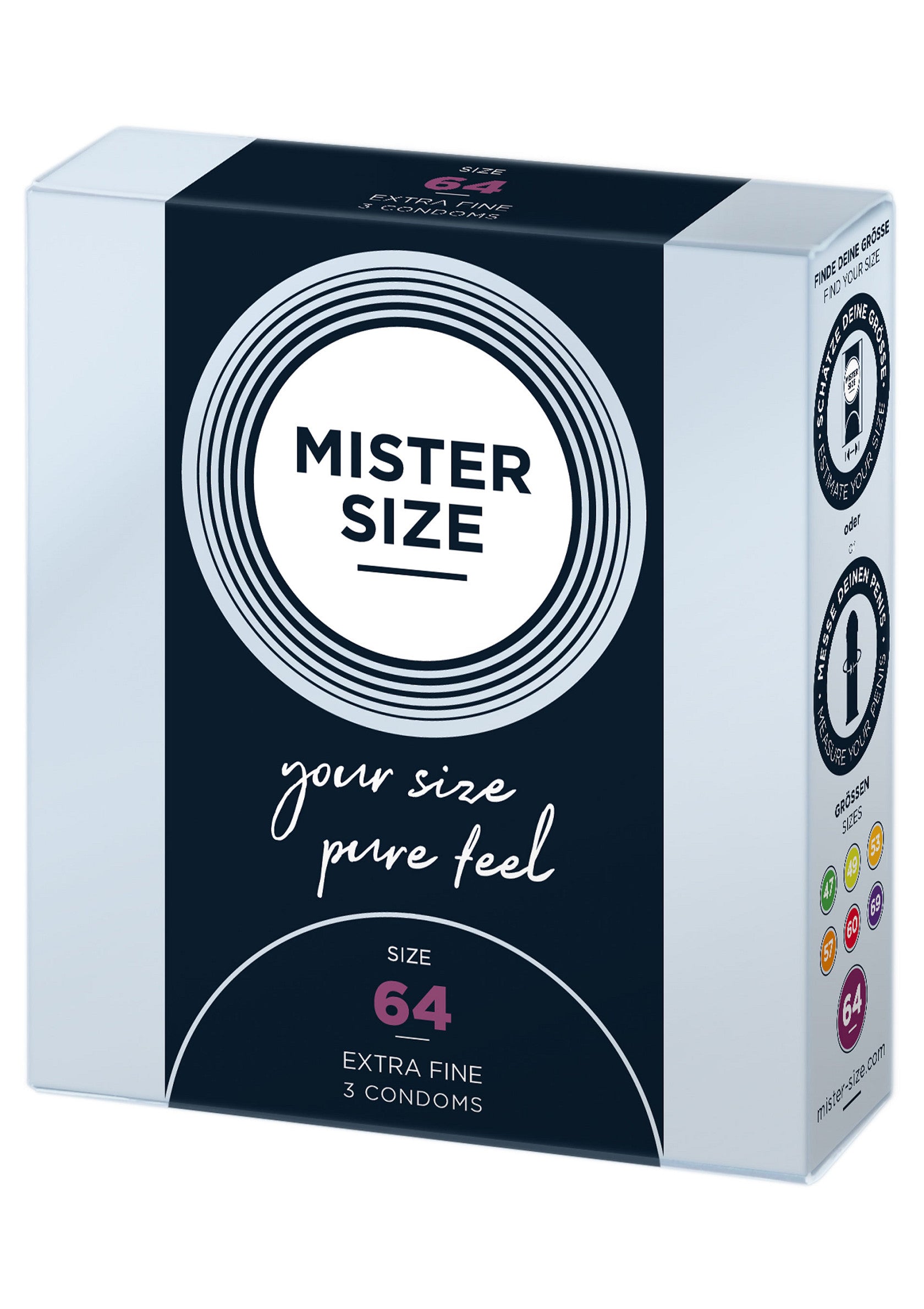 Préservatif MISTER SIZE 64mm Condoms 3pcs