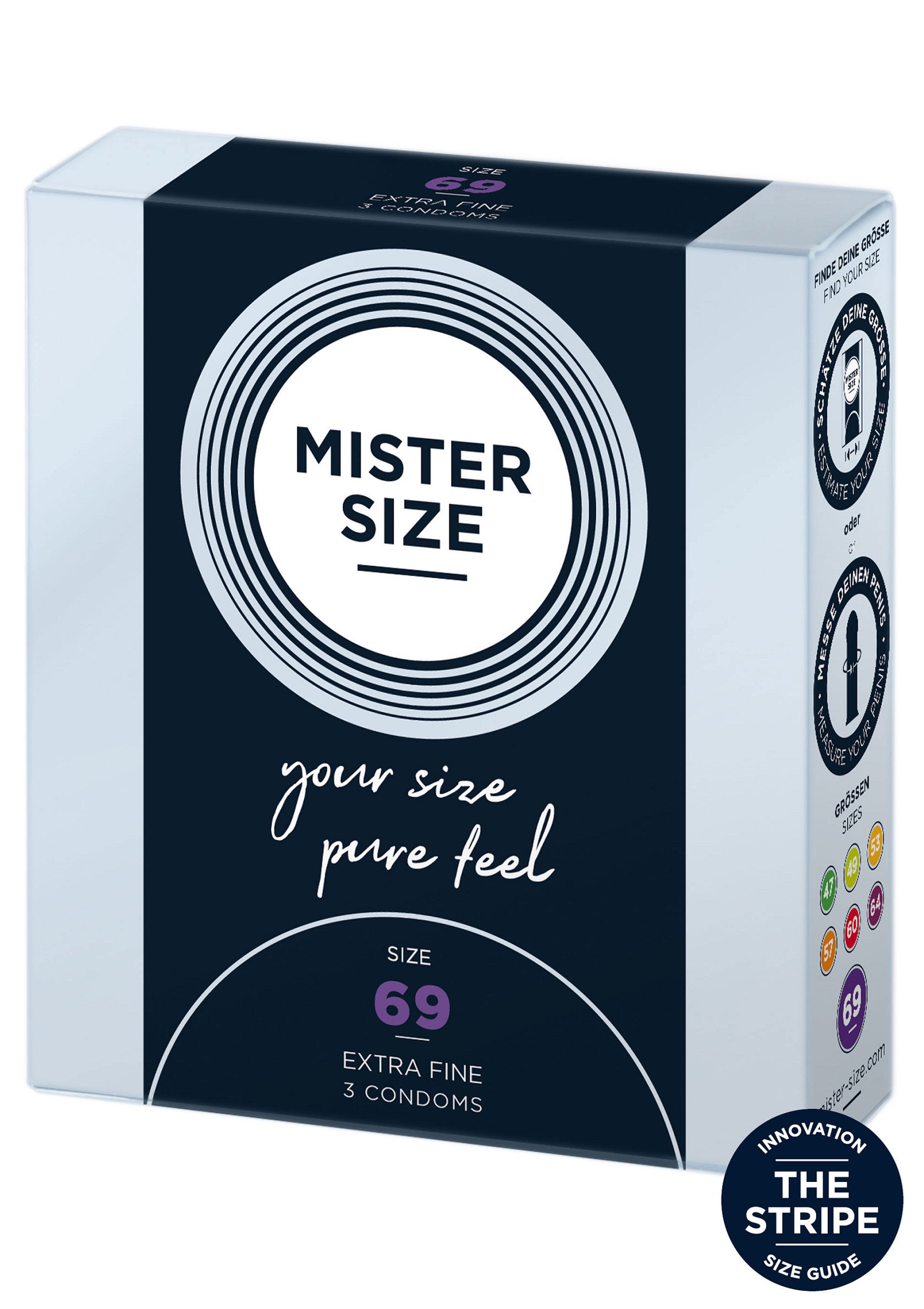 Préservatif MISTER SIZE 69mm Condoms 3pcs