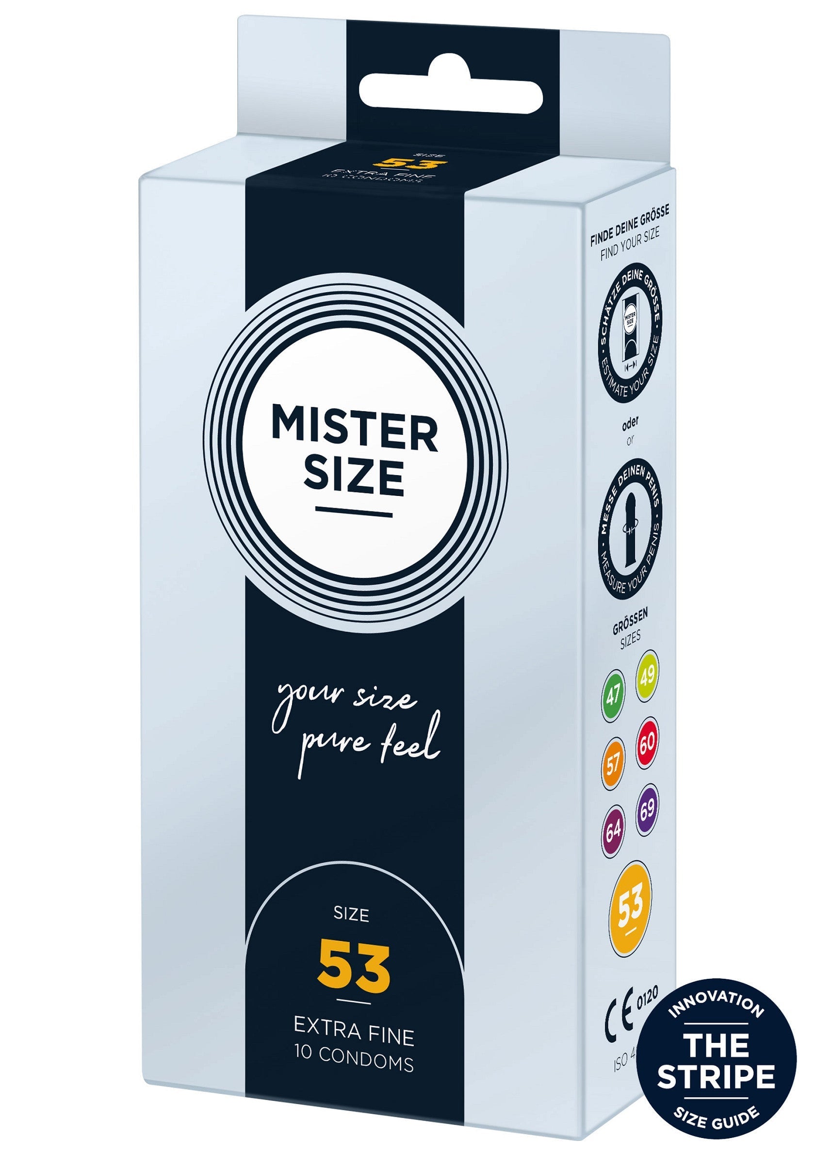 Préservatif MISTER SIZE 53mm Condoms 10pcs