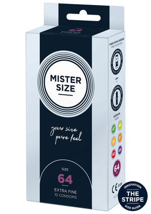 Préservatif MISTER SIZE 64mm Condoms 10pcs
