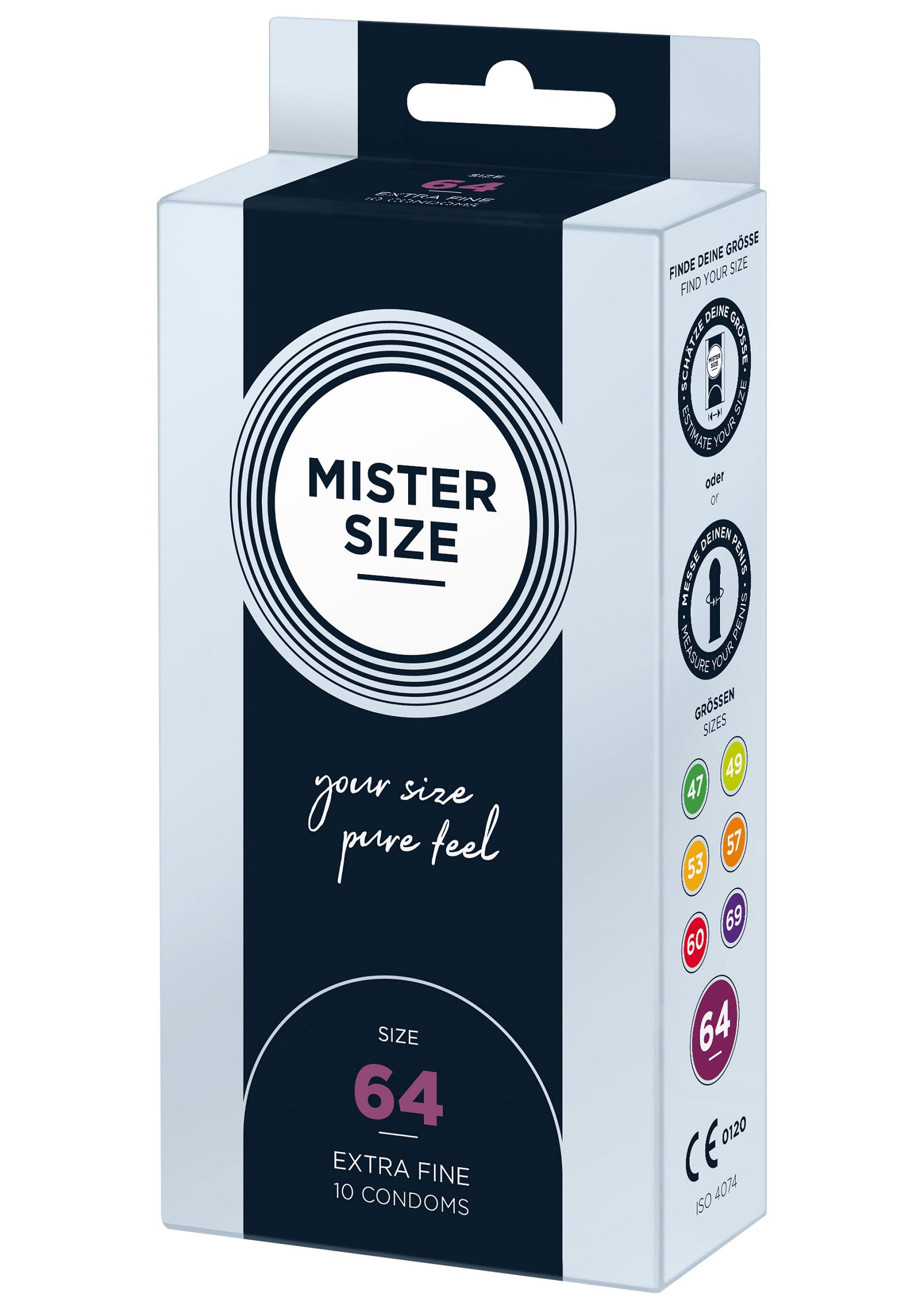 Préservatif MISTER SIZE 64mm Condoms 10pcs