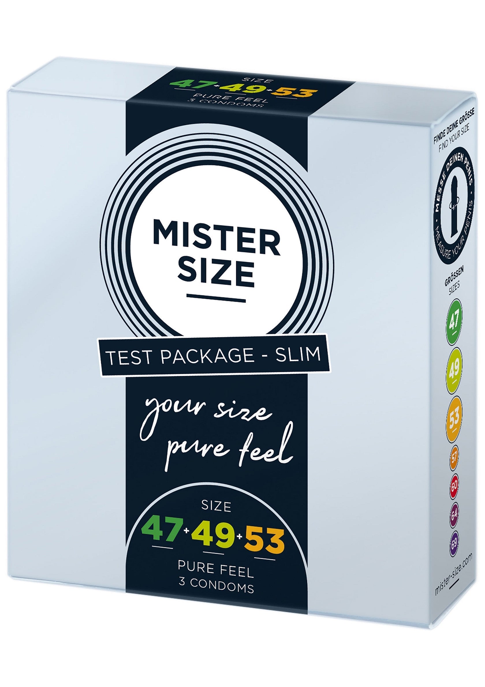 Préservatif MISTER SIZE 47-49-53mm 3-pack