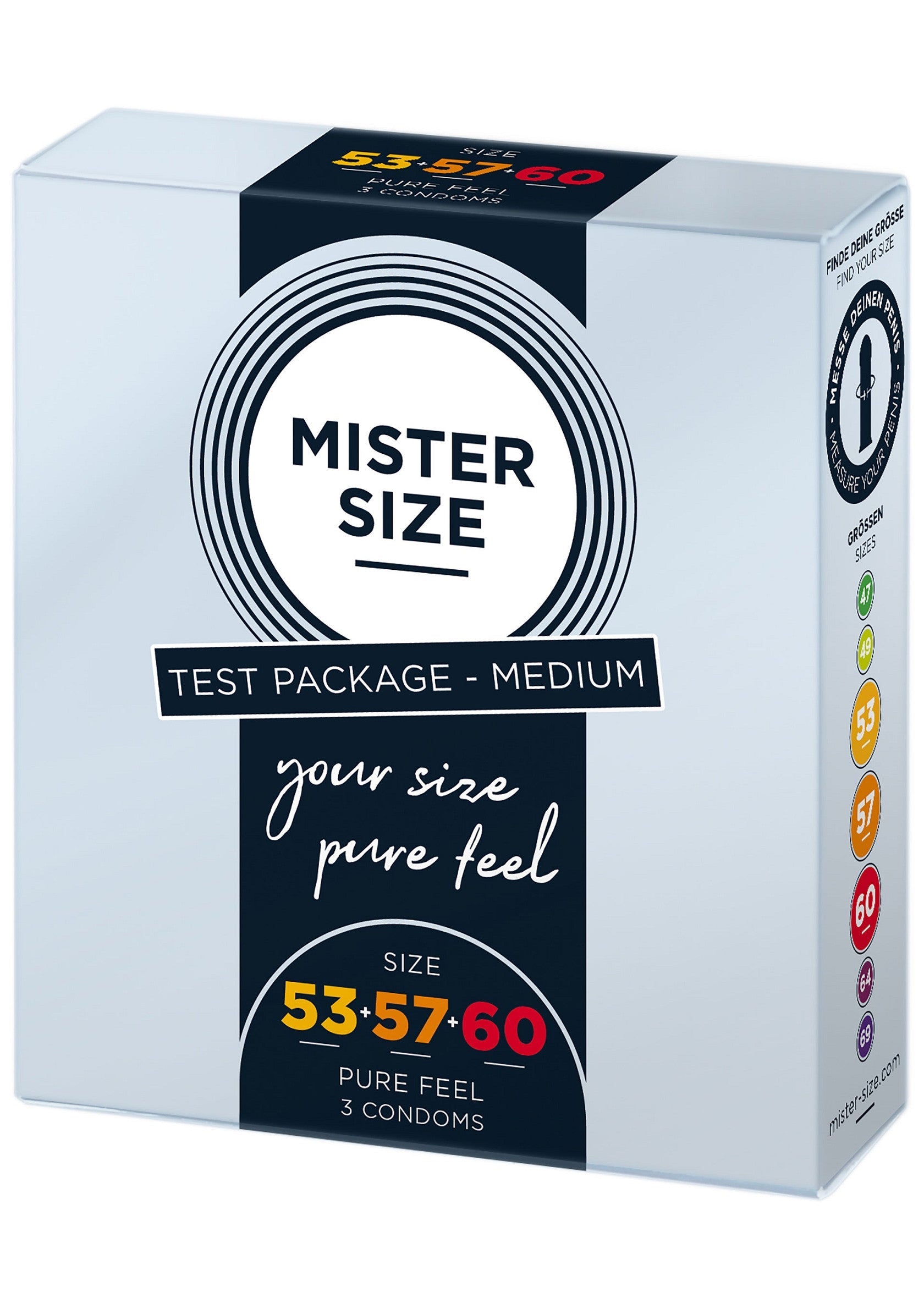 Préservatif MISTER SIZE 53-57-60mm 3-pack