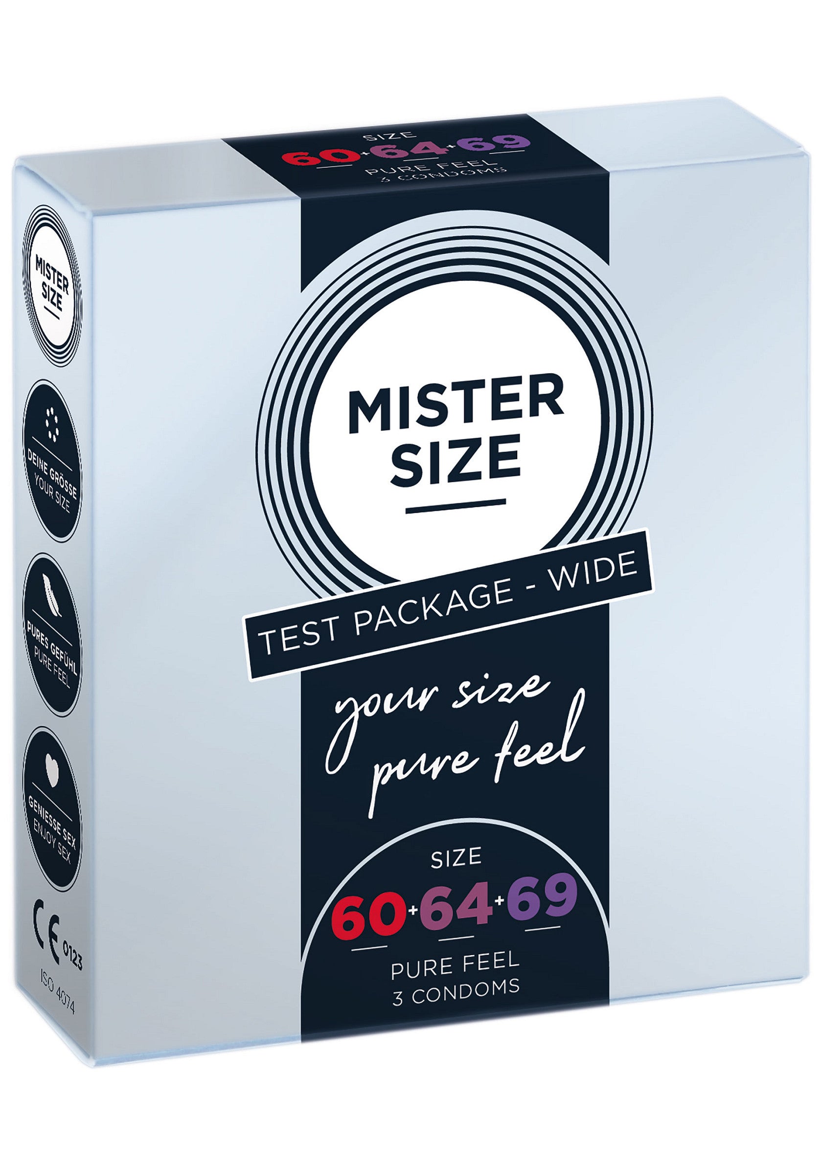 Préservatif MISTER SIZE 60-64-69mm 3-pack