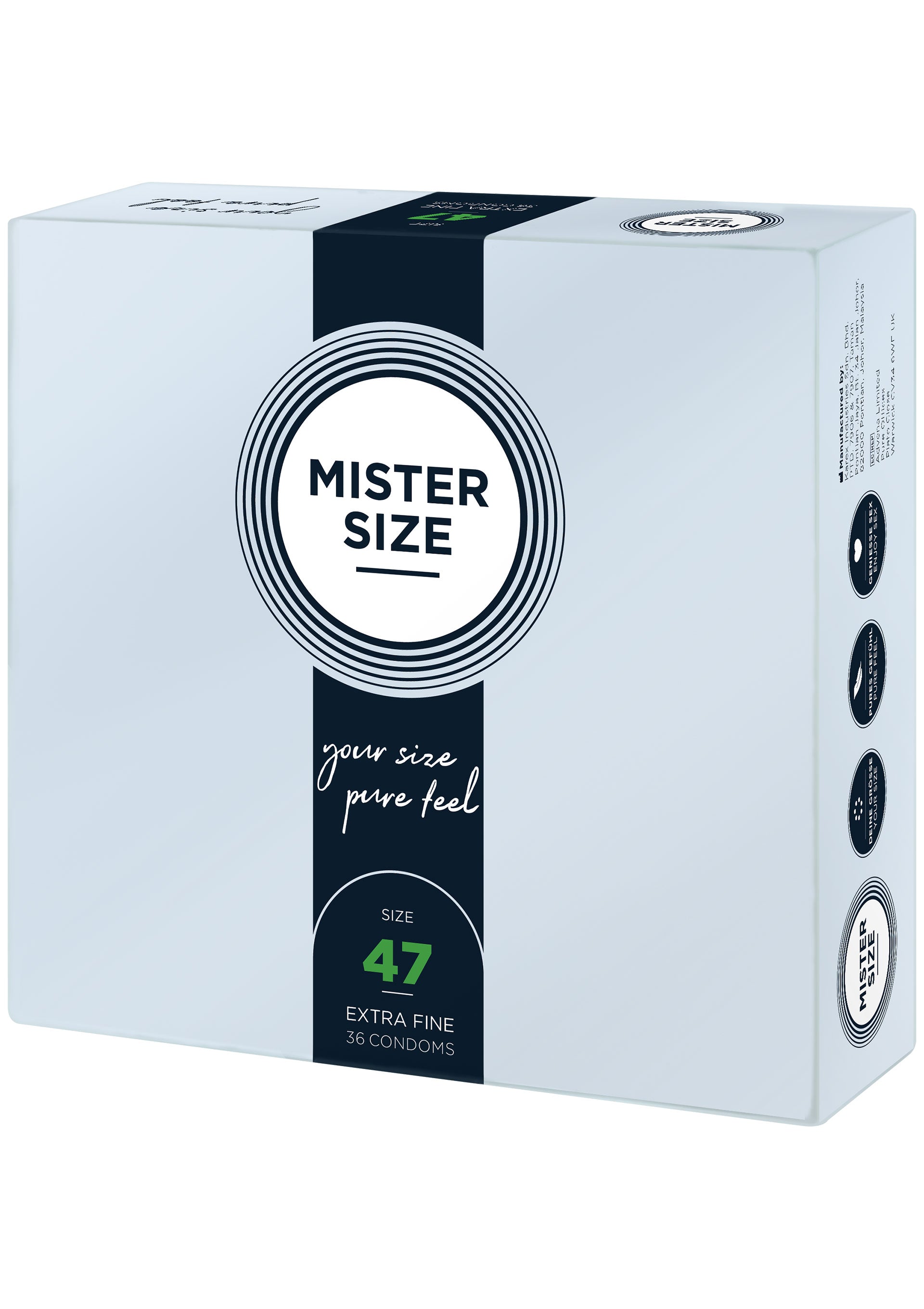 Préservatif MISTER SIZE 47mm Condoms 36pcs