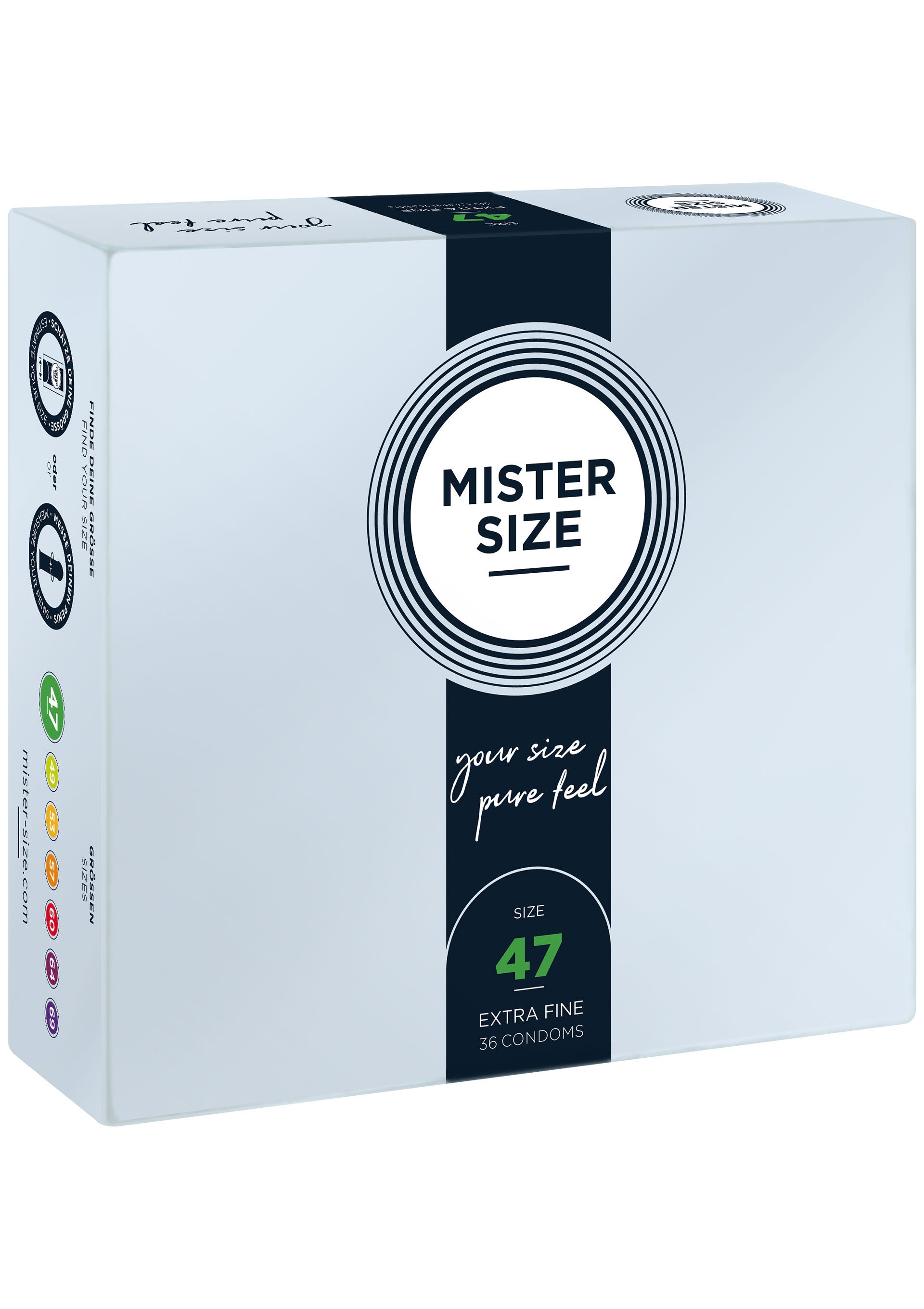 Préservatif MISTER SIZE 47mm Condoms 36pcs