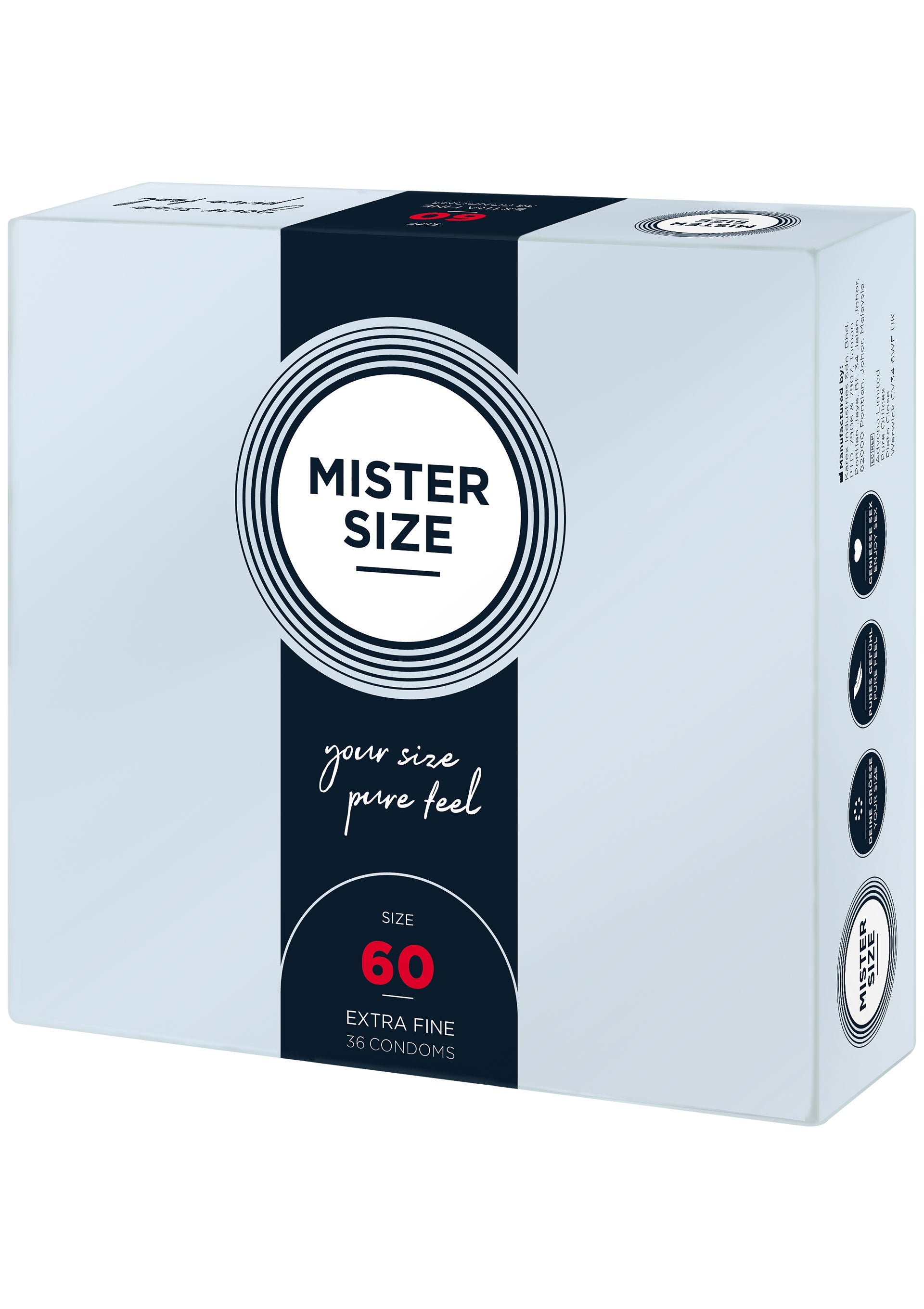 Préservatif MISTER SIZE 60mm Condoms 36pcs