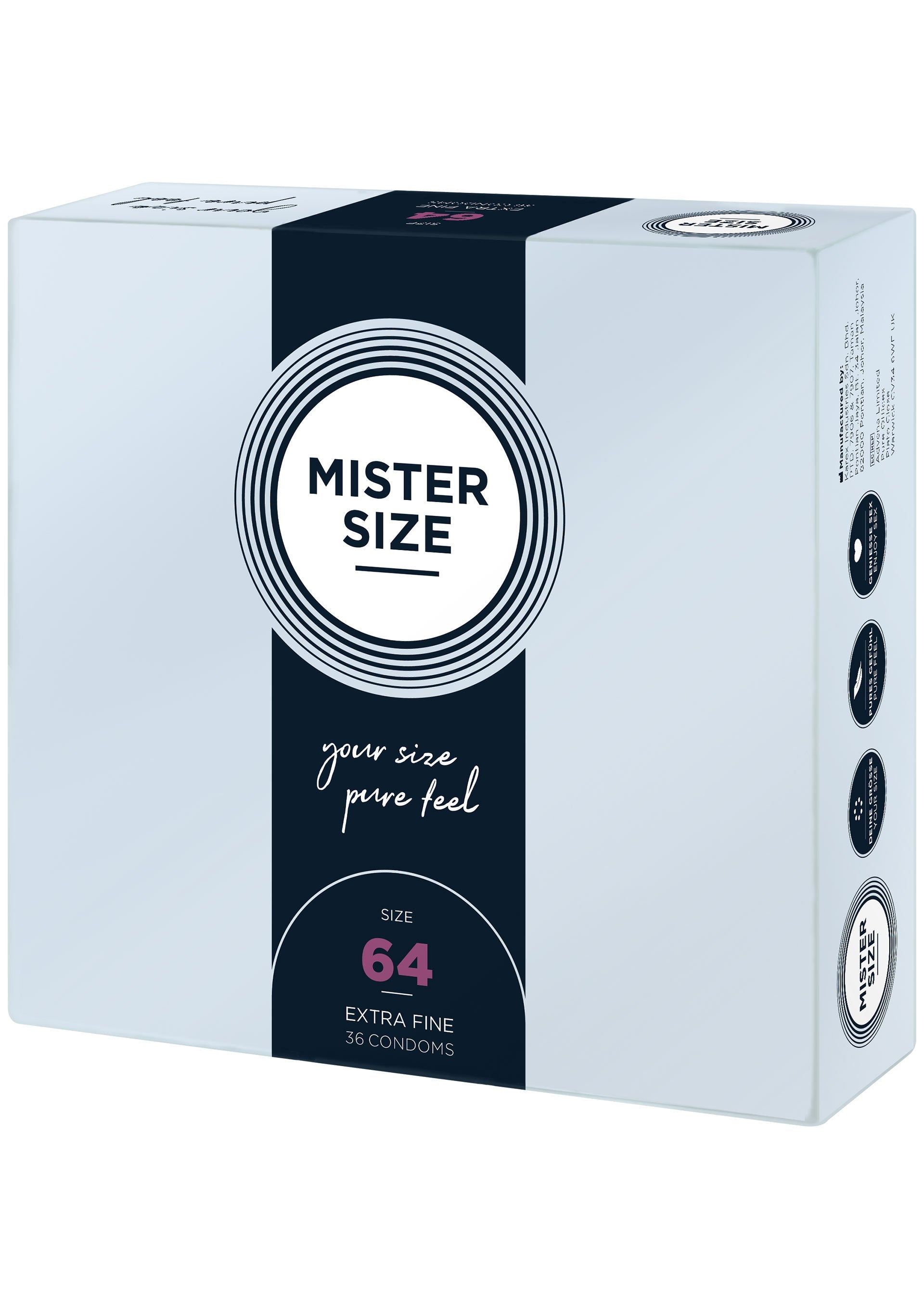 Préservatif MISTER SIZE 64mm Condoms 36pcs