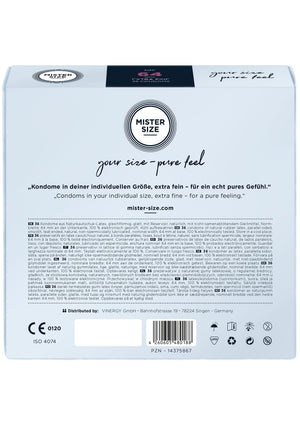 Préservatif MISTER SIZE 64mm Condoms 36pcs