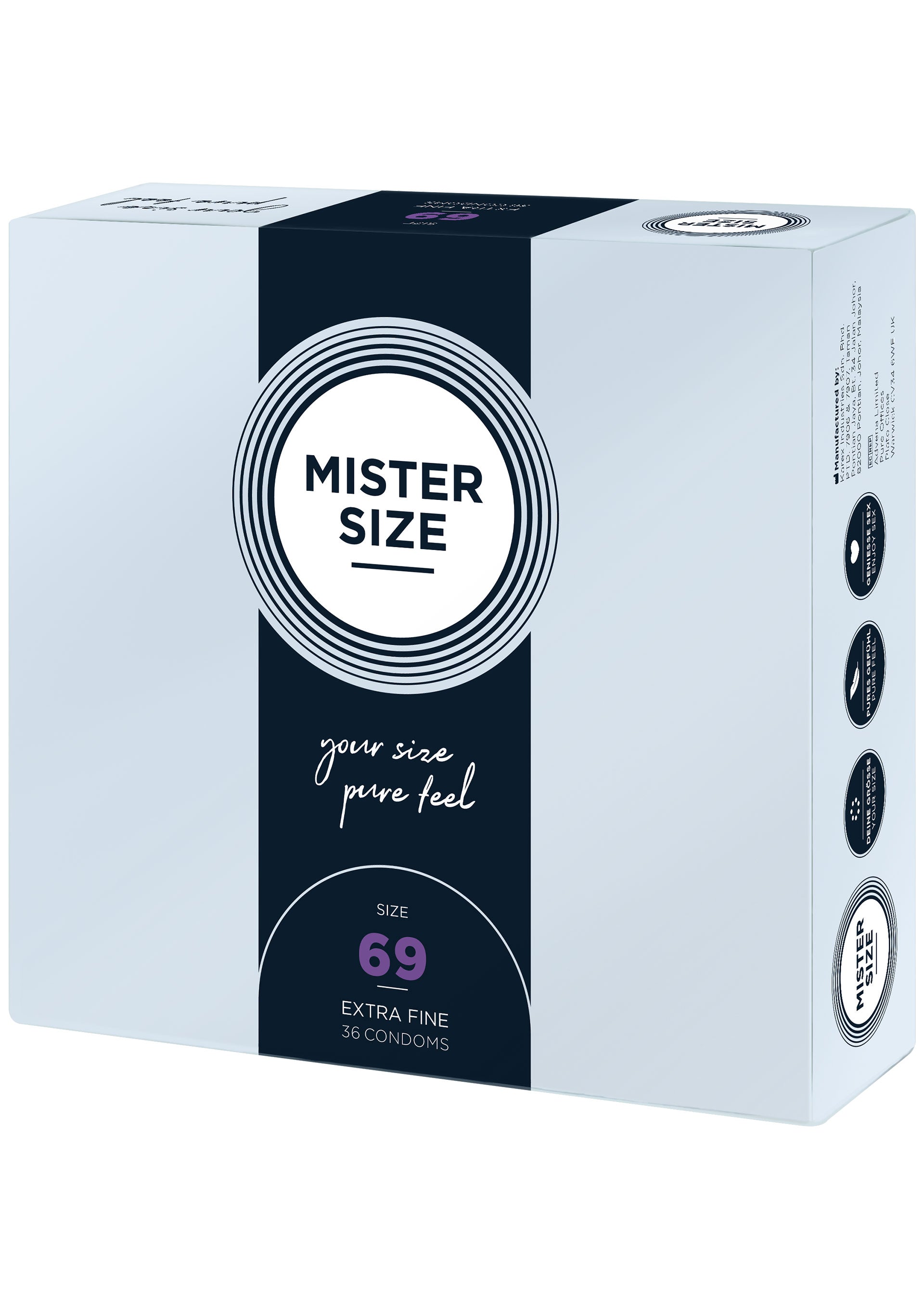 Préservatif MISTER SIZE 69mm Condoms 36pcs