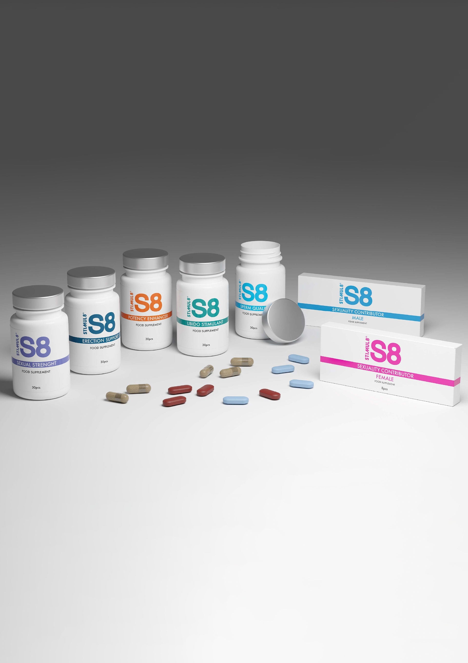 Stimulant intime Stimul8 S8 S8 Potency Enhancer Tabs 30 pcs