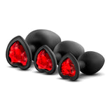 Blush Luxe Bling Plugs Set - Noir (3 plugs anaux)