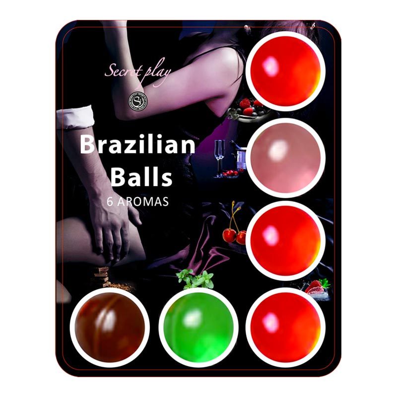 Boules brésiliennes lubrifiantes et parfumées Brazilian Balls - 6 pièces
