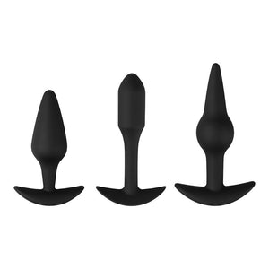 Set de plugs anaux EasyToys Pleasure Kit - Noir (3 plugs anaux)