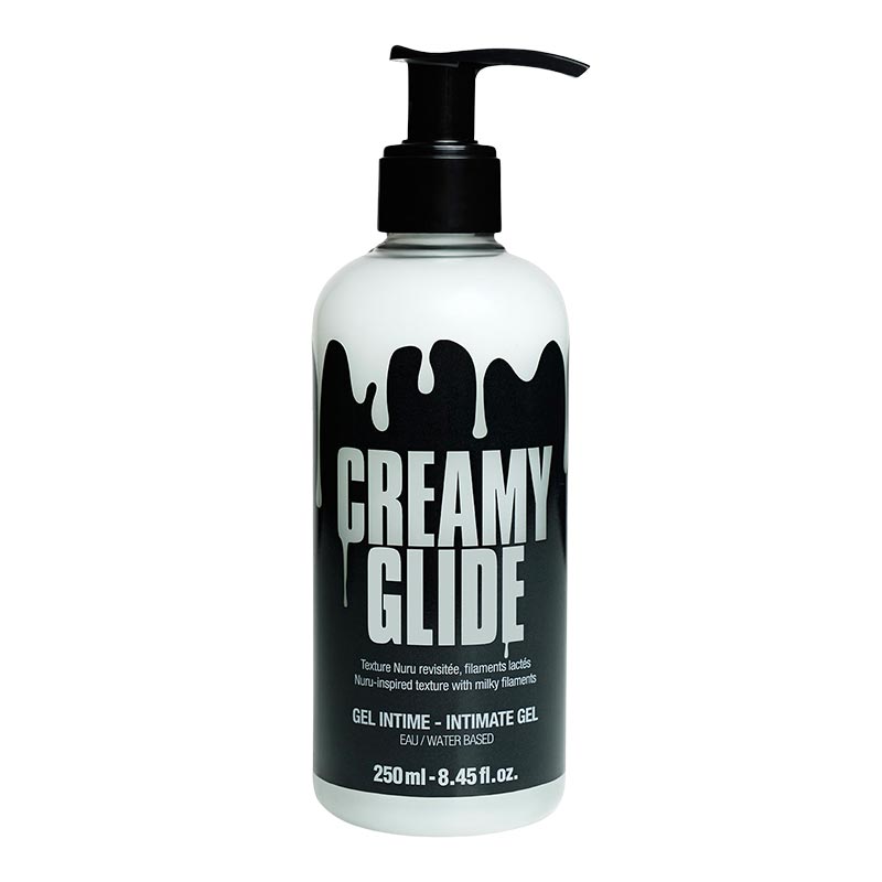 Gel intime effet sperme avec filaments lactés Creamy Glide - 250 ml