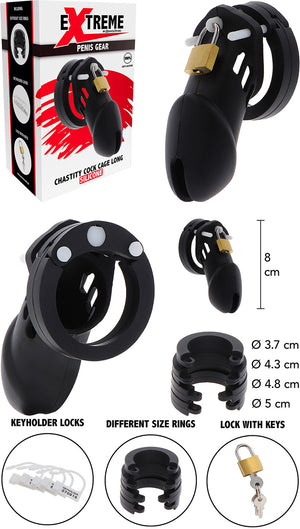 Cage de chasteté en silicone Hidden Desire Long