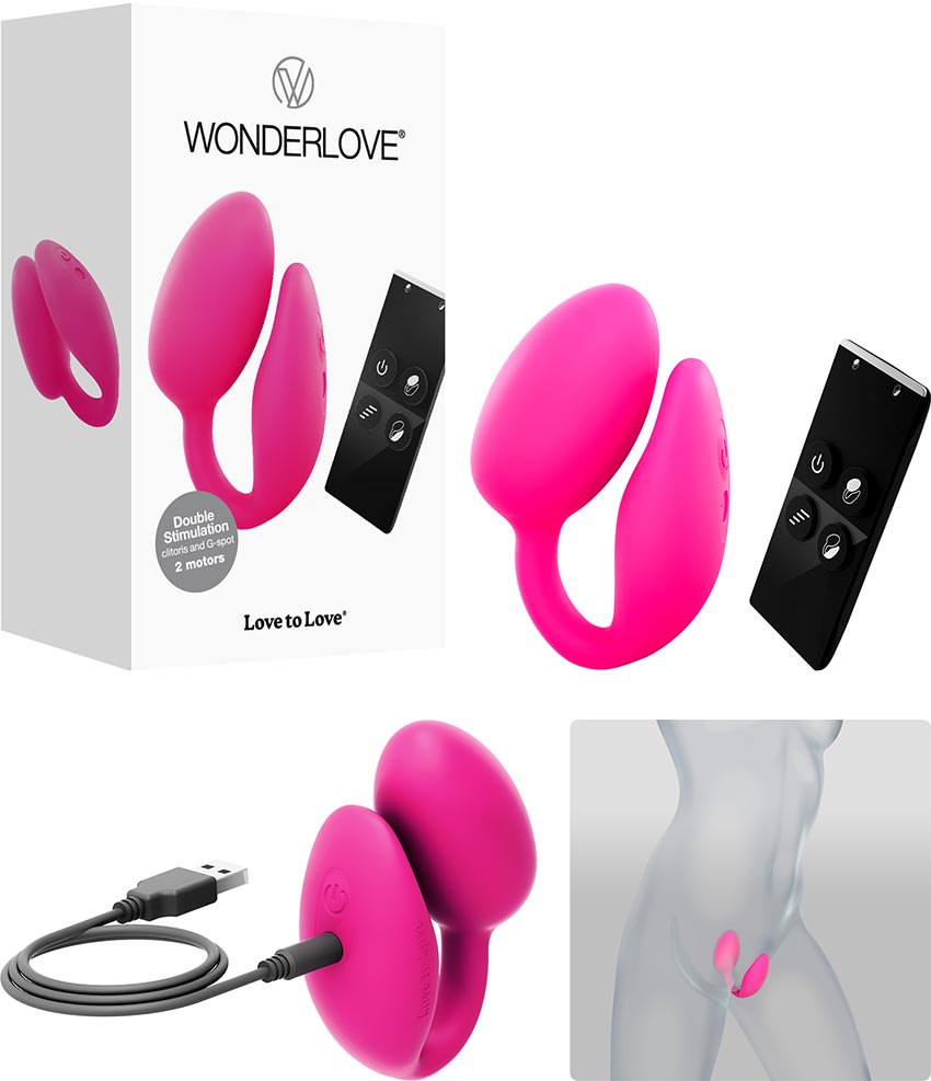 Stimulateur télécommandé WonderLove (point G + clitoris)